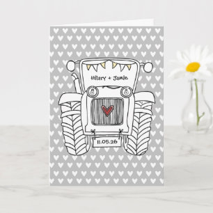 Carte de mariage Tractor Country