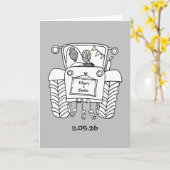 Carte de mariage Tractor Country (Fleur jaune)