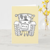 Carte de mariage Tractor Country (Fleur jaune)