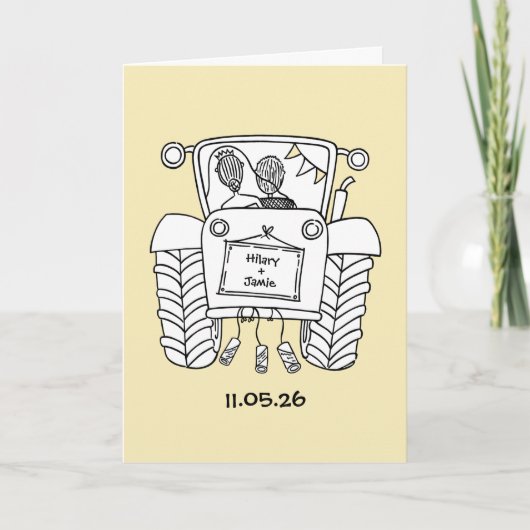 Carte de mariage Tractor Country (Devant)