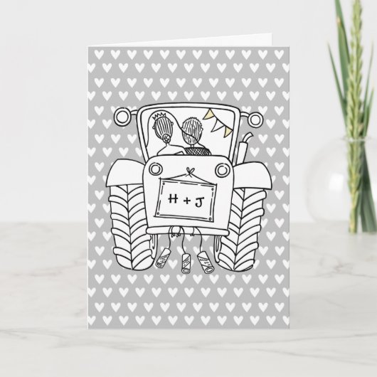 Carte de mariage Tractor Country (Devant)