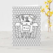 Carte de mariage Tractor Country (Fleur jaune)