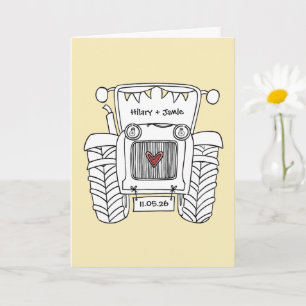 Carte de mariage Tractor Country