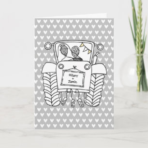 Carte de mariage Tractor Country