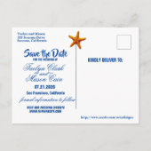 Carte de mariage tropicale à la plage - Enregistre (Dos)