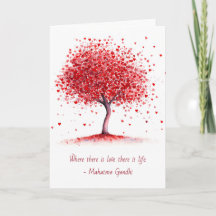 Carte de mariage Where There Is Love There Is Life