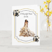 Carte de mariée à être Mariage (Fleur jaune)
