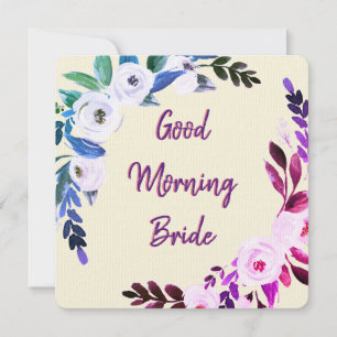 Carte de mariée du bon matin