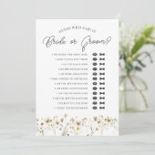 Carte de mariée ou de chambre du Fleur sauvage d'a (Debout devant)