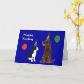 Carte de marionnette d'anniversaire (Fleur jaune)