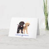 Carte de marionnettes de l'amitiés Labrador Retrie (Dos)