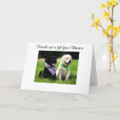 Carte de marionnettes de l'amitiés Labrador Retrie (Fleur jaune)