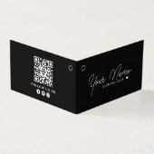 Carte de marquage à main noire QR Code (Outside)