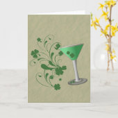 Carte de Martini du jour de St Patrick (Fleur jaune)