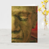 Carte de masque de Halloween (Fleur jaune)