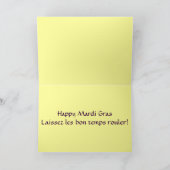 Carte de masque de mardi gras (Intérieur)