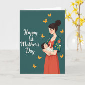 Carte de maternité à motif floral (Fleur jaune)