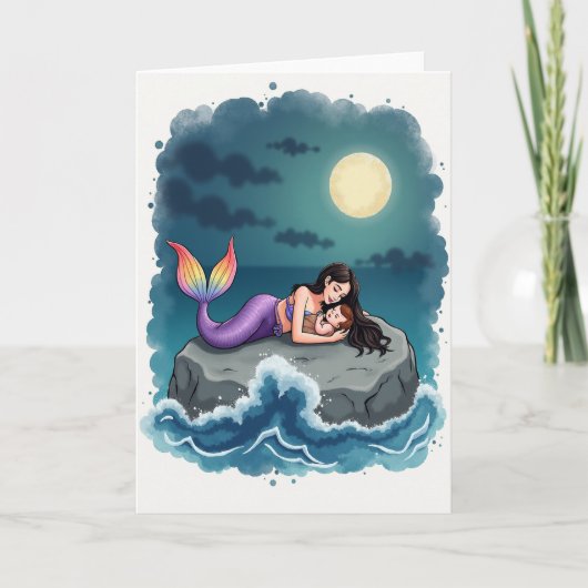 Carte de maternité au clair de lune (Devant)