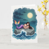 Carte de maternité au clair de lune (Fleur jaune)
