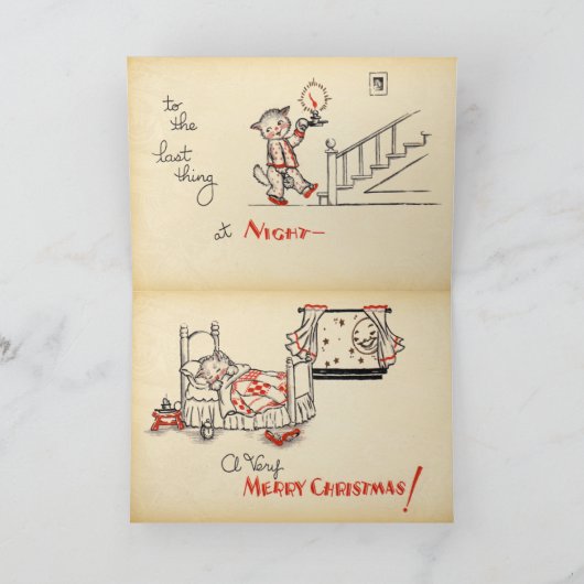 Carte de matin de Noël (Intérieur)