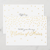 Carte de MATrone D'HONNEUR en Confettis de Papier (Devant / Derrière)