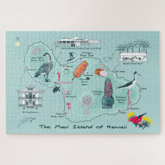 Carte de Maui, Hawaii Jigsaw Puzzle