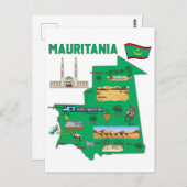 Carte de Mauritanie (Devant / Derrière)