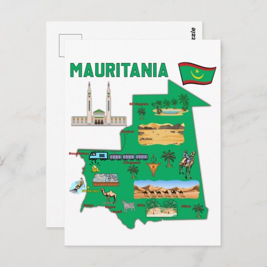 Carte de Mauritanie (Devant / Derrière)