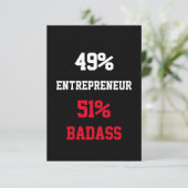 Carte de mauvais garçon de l'entrepreneur (Debout devant)