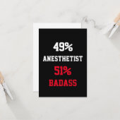 Carte de mauvais goût d'anesthésiste (Devant/Arrière en situation)