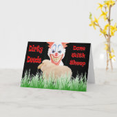 Carte De mauvaises actions avec des moutons (Fleur jaune)