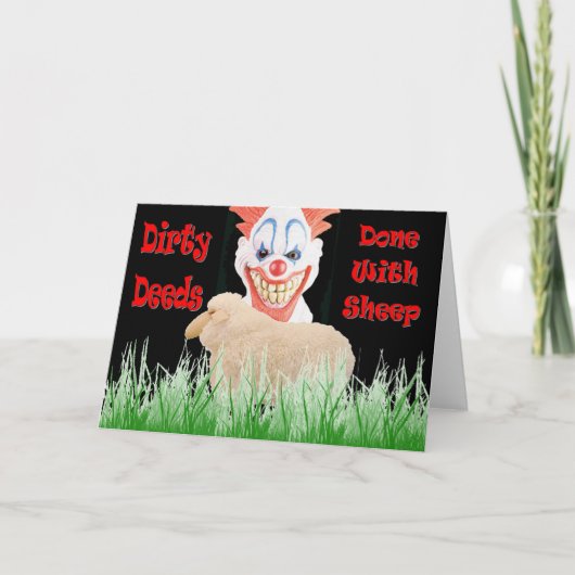 Carte De mauvaises actions avec des moutons (Devant)