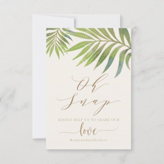 Carte de médias sociaux pour un mariage estival sp (Devant)