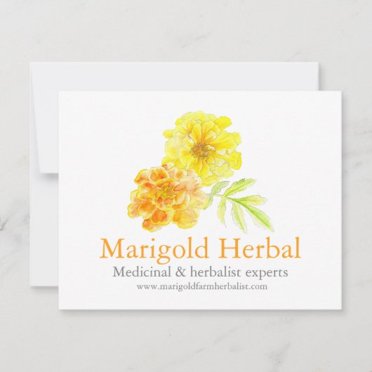 Carte de médicament Marigold herboriste (Devant)