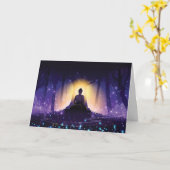 Carte de méditation Bouddha (Fleur jaune)
