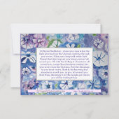 Carte de méditation de la prière de sérénité (Dos)