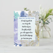 Carte de méditation de verset biblique de gratitud (Debout devant)