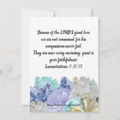 Carte de méditation Gratitude Bible Verse (Dos)