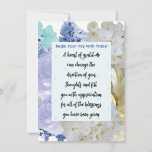 Carte de méditation Gratitude Bible Verse