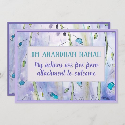 Carte de méditation Mantra et Affirmation (Devant / Derrière)