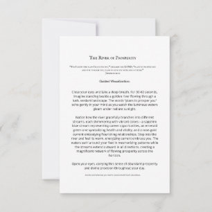 Carte de méditation River of Prosperity   Christia