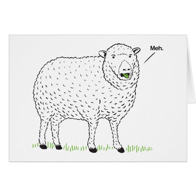 Carte de "Meh" (Devant horizontal)