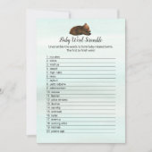 Carte de mélange de mots de bébé ours aventure for (Devant)