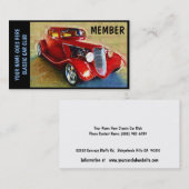 Carte de membre pour les clubs classiques de (Devant / Derrière)