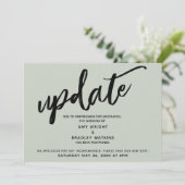 Carte de mémoire de mise à jour Mariage reportée p (Debout devant)