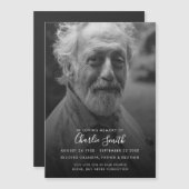 Carte de mémoire magnétique photo noire moderne (Devant / Derrière)