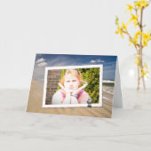 Carte de mémoire photo pour vacances à la plage (Fleur jaune)