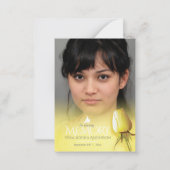 Carte de mémoire rose jaune pour commémorations et (Devant)