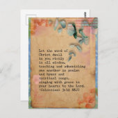 Carte de mémoire Verset Bible Taille de carte post (Devant / Derrière)