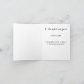 Carte de mémoires simple et simple, avec la photo (Intérieur)